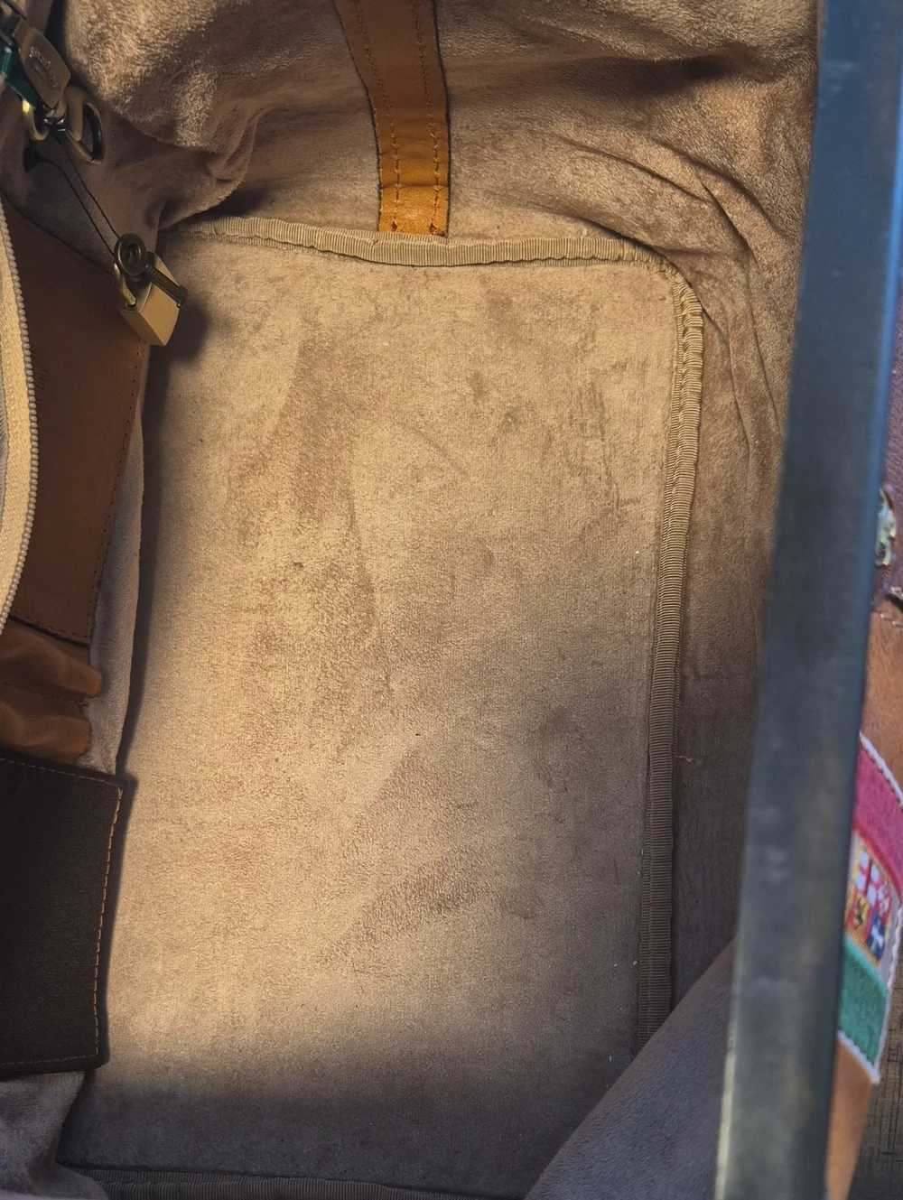 Two-Tone Brown Leather Satchel with Top Handle